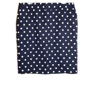 Merona Navy Blue Polka Dot Pencil Skirt Size 12
